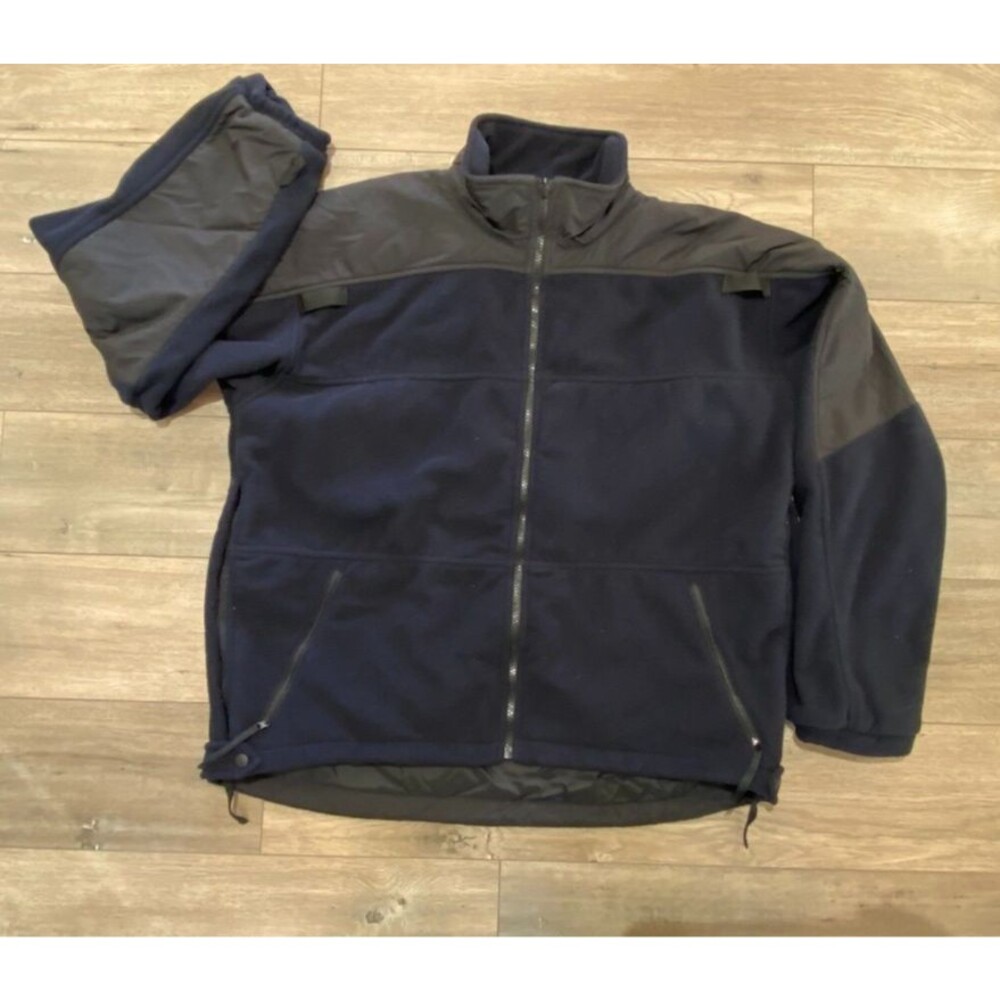 5.11 Tactical Full Zip Fleece Jacket Mens Large Navy Blue Heavy Duty 48001